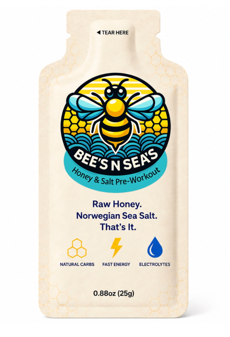 Raw Honey and Norwegian Sea Salt Pre-Workout Packet: 8-1-oz Packets