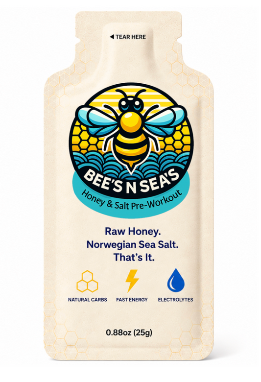 Raw Honey and Norwegian Sea Salt Pre-Workout Packet: 8-1-oz Packets